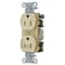 Hubbell Wiring Device-Kellems Straight Blade Receptacle, 5-15R, 15 A, 125V AC, 2 Pole, 3 Wire, Grounded BR15C1I - alternate 1